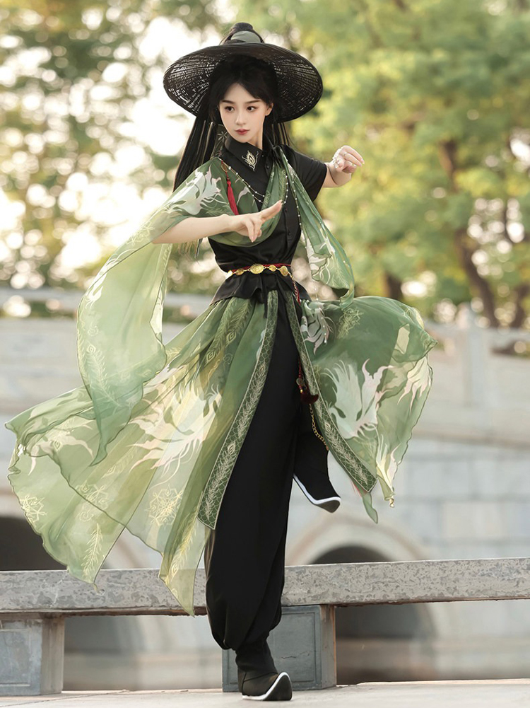 Wuxia Women Hanfu Set Stylish Lantern Pants Ancient Costume Attire