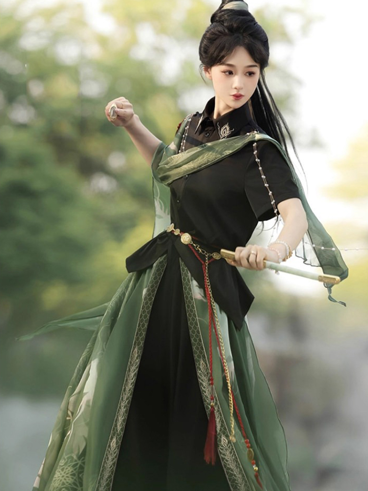 Wuxia Women Hanfu Set Stylish Lantern Pants Ancient Costume Attire