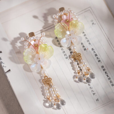 Butterfly Hanfu Children Hairclip Cute Style Cheongsam Hair Accessory