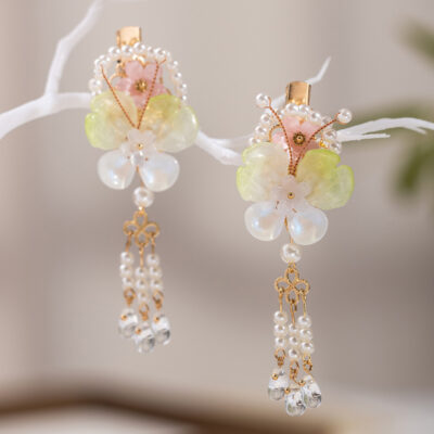 Butterfly Hanfu Children Hairclip Cute Style Cheongsam Hair Accessory