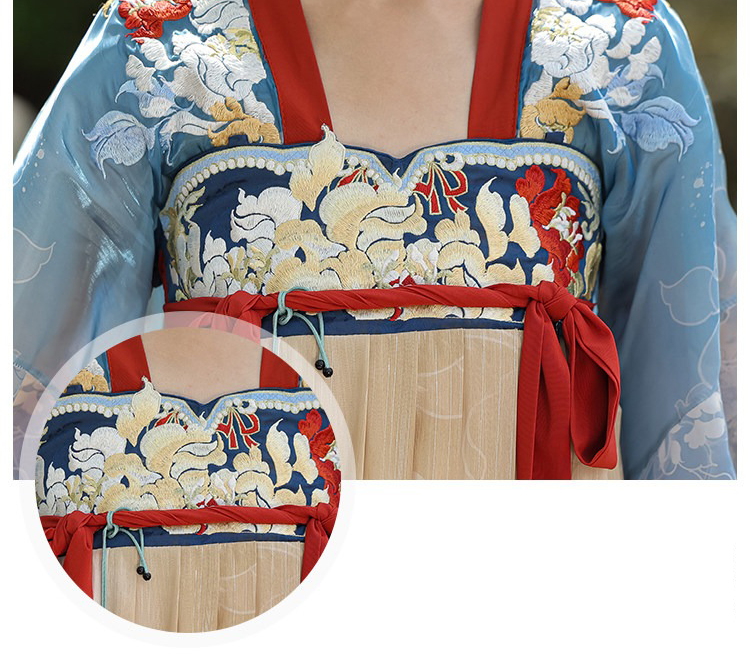 Charming Summer Style Tang Dynasty Qixiong Shanqun Hanfu for Women