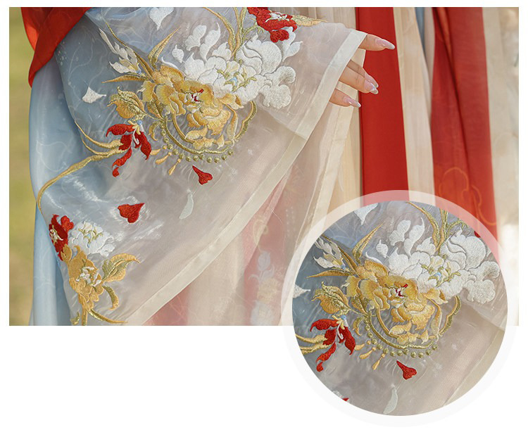 Charming Summer Style Tang Dynasty Qixiong Shanqun Hanfu for Women