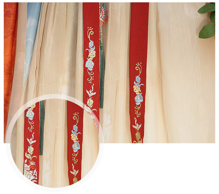 Charming Summer Style Tang Dynasty Qixiong Shanqun Hanfu for Women