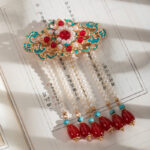 Cheongsam Hairpin with Vintage-Style Tassel Hanfu Hair Accessory