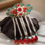 Cheongsam Hairpin with Vintage-Style Tassel Hanfu Hair Accessory
