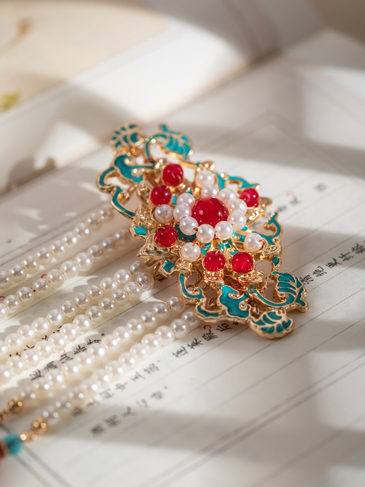 Cheongsam Hairpin with Vintage-Style Tassel Hanfu Hair Accessory