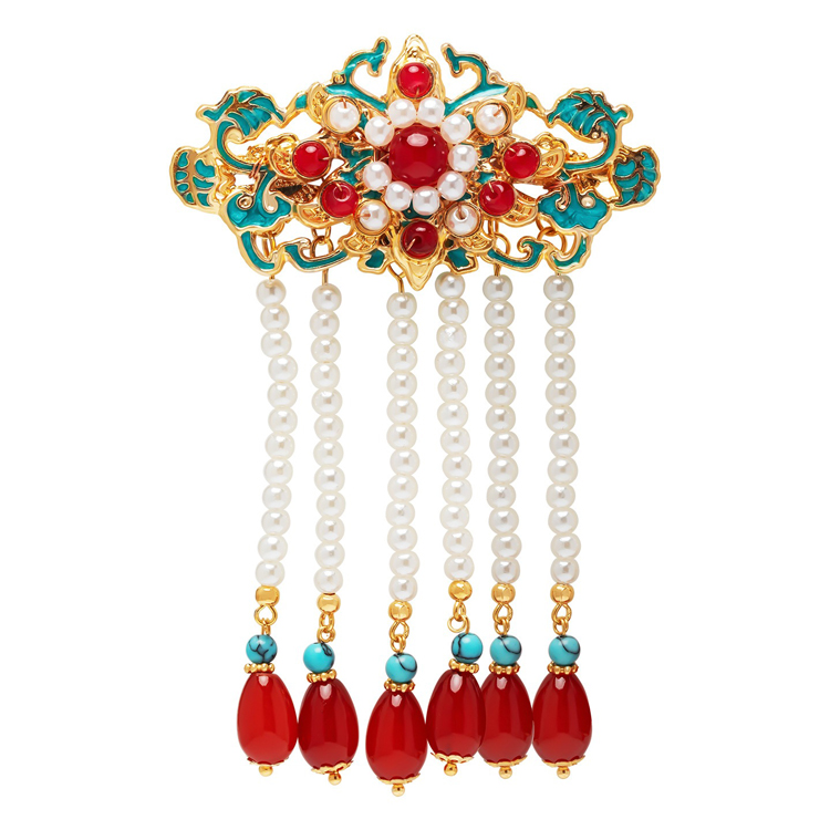 Cheongsam Hairpin with Vintage-Style Tassel Hanfu Hair Accessory