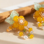 Cheongsam-style Headpiece with Yellow Flowers Hanfu Children's Hair Clip