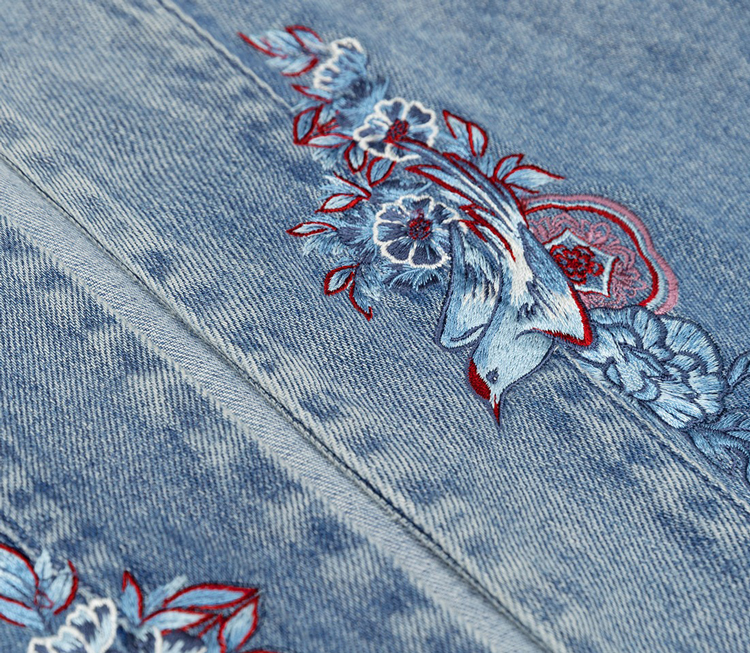 Fashion Hanfu Denim Jacket with Song Dynasty Aesthetic for Women Daily Wear