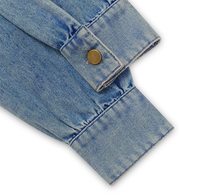 Fashion Hanfu Denim Jacket with Song Dynasty Aesthetic for Women Daily Wear