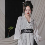 Fashionable Women Hanfu Inspired Outfit Songku for Spring