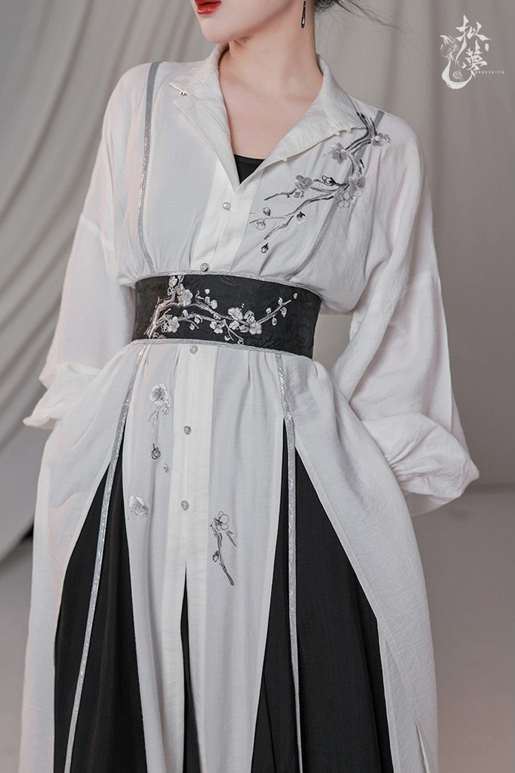 Fashionable Women Hanfu Inspired Outfit Songku for Spring