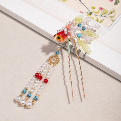 Goldfish Hanfu Hairpin Buyao Tassel Hair Accessory