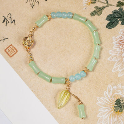 Hanfu Cufflinks Bamboo-Patterned Magnetic Cufflinks Wrist Accessories