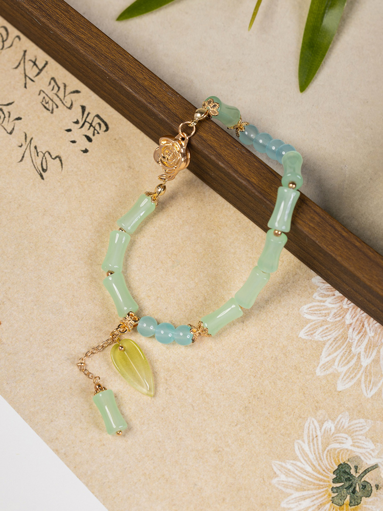 Hanfu Cufflinks Bamboo-Patterned Magnetic Cufflinks Wrist Accessories