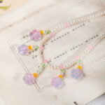 Hanfu Necklace Purple Yingluo Ethereal Spring Ancient Style Accessory