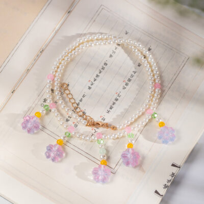 Hanfu Necklace Purple Yingluo Ethereal Spring Ancient Style Accessory