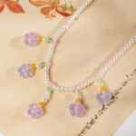 Hanfu Necklace Purple Yingluo Ethereal Spring Ancient Style Accessory