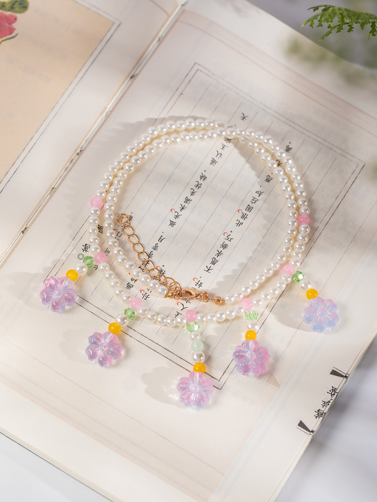 Hanfu Necklace Purple Yingluo Ethereal Spring Ancient Style Accessory