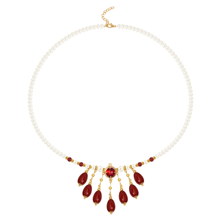 Hanfu Necklace Retro Imperial Court Style with Teardrop-Shaped Classic Accessories