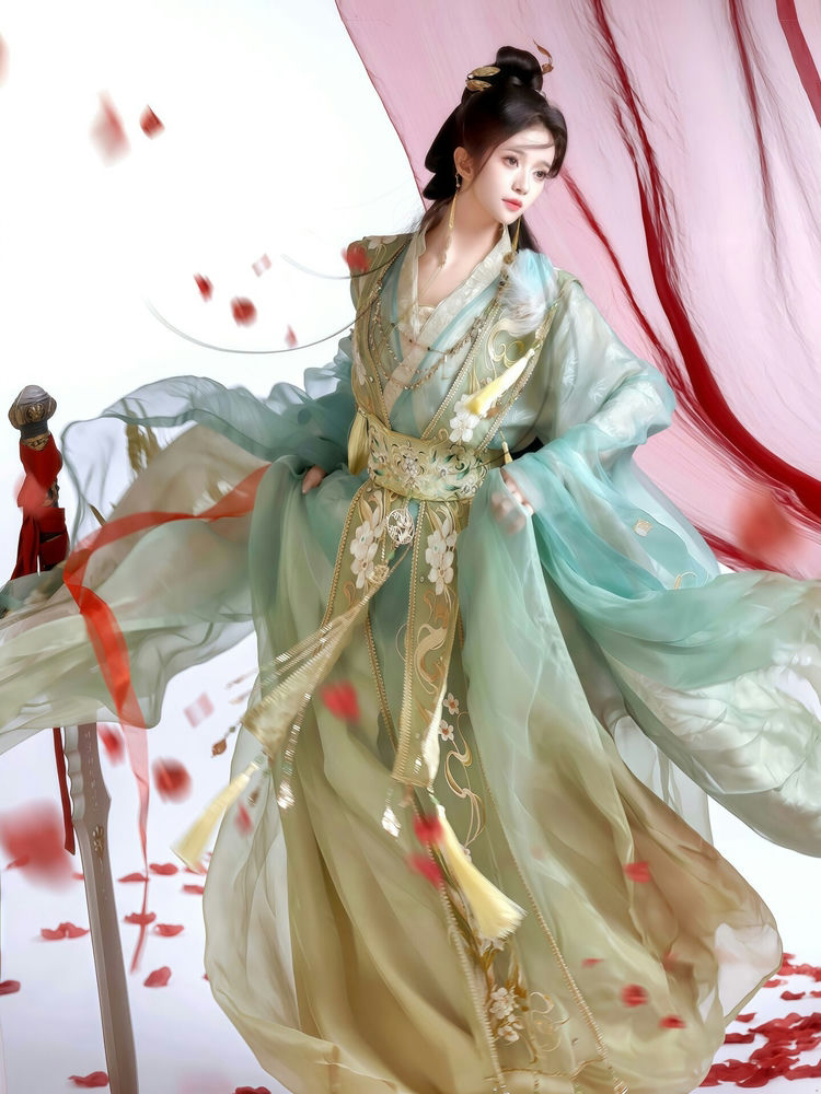 Martial Arts Couple Costumes Drama Xianxia Gorgeous Hanfu Embroidered Sets