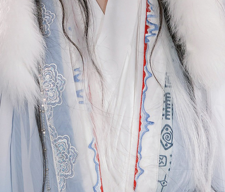 Men Hanfu Xianxia Style Ancient Inspired Robe Cross-Collared Cape Set