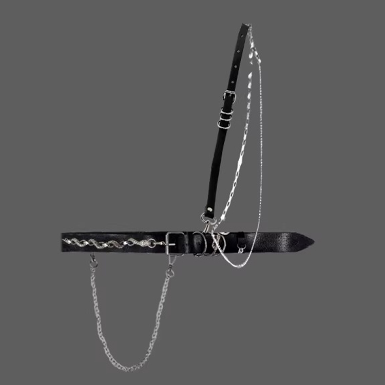 Men Martial Arts Hanfu Set Black Long Round-Neck Robe