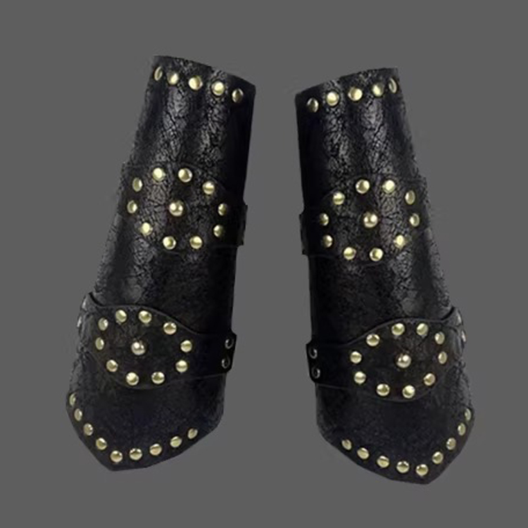 Men Martial Arts Hanfu Set Black Long Round-Neck Robe