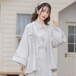 Ming Dynasty Style Hanfu Set Fashionable Pleated Skirt for Girls Everyday Spring Wear
