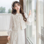 Ming Dynasty Style Hanfu Set Fashionable Pleated Skirt for Girls Everyday Spring Wear