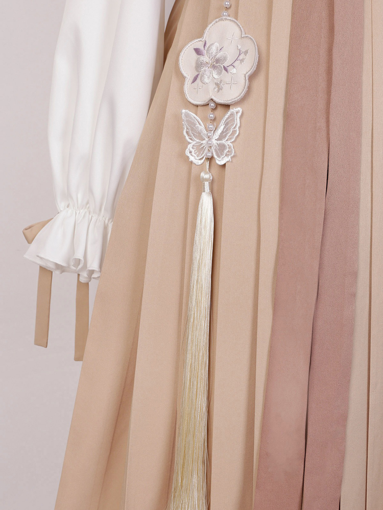 Modern Everyday Hanfu Spring Dress with Vest Vintage Set