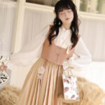 Modern Everyday Hanfu Spring Dress with Vest Vintage Set