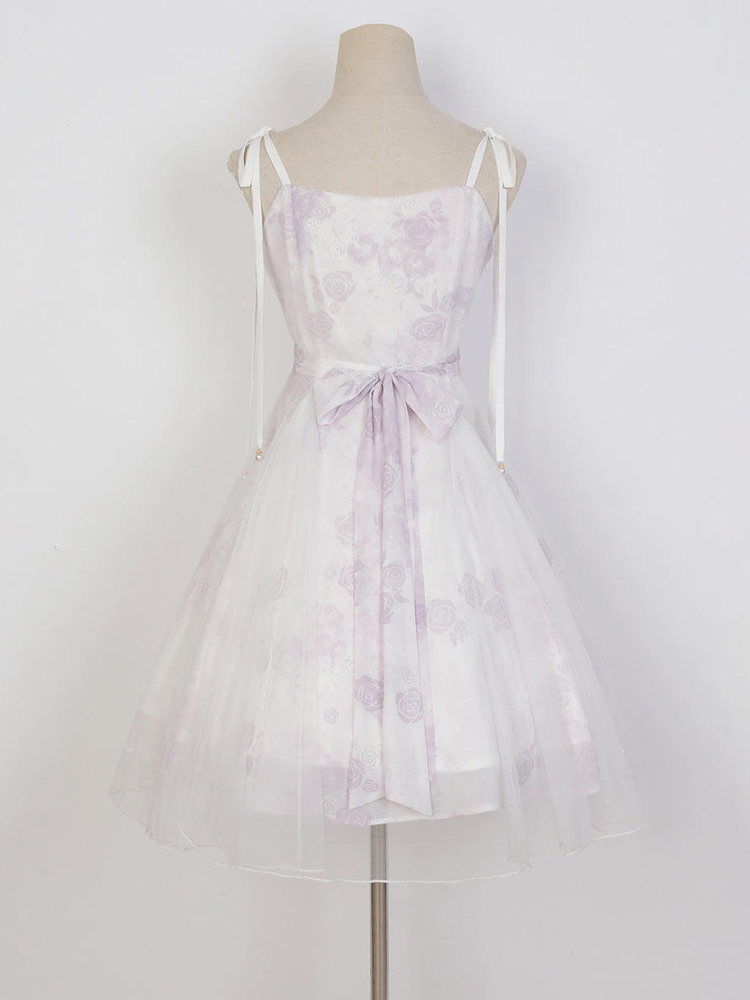 Modern Women Dress Purple Daily Short Dress Hanfu Elements