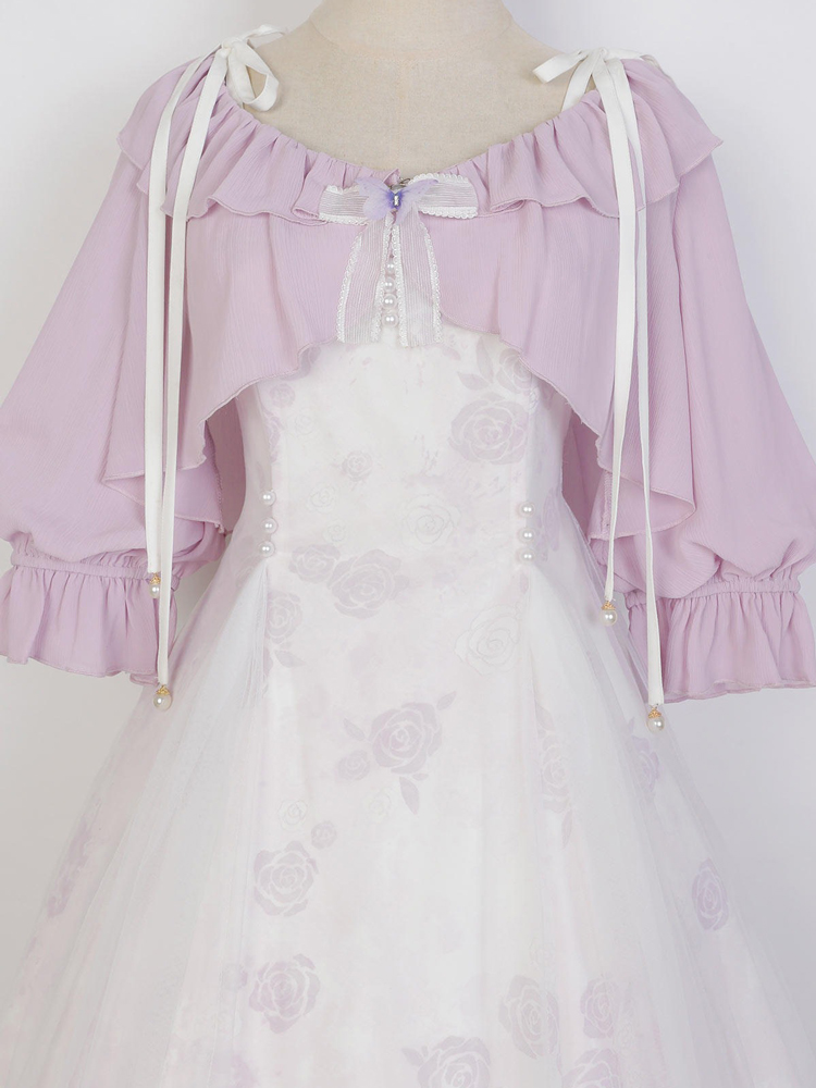 Modern Women Dress Purple Daily Short Dress Hanfu Elements