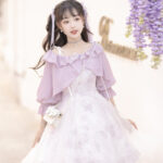 Modern Women Dress Purple Daily Short Dress Hanfu Elements