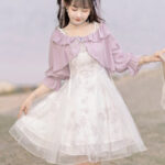 Modern Women Dress Purple Daily Short Dress Hanfu Elements