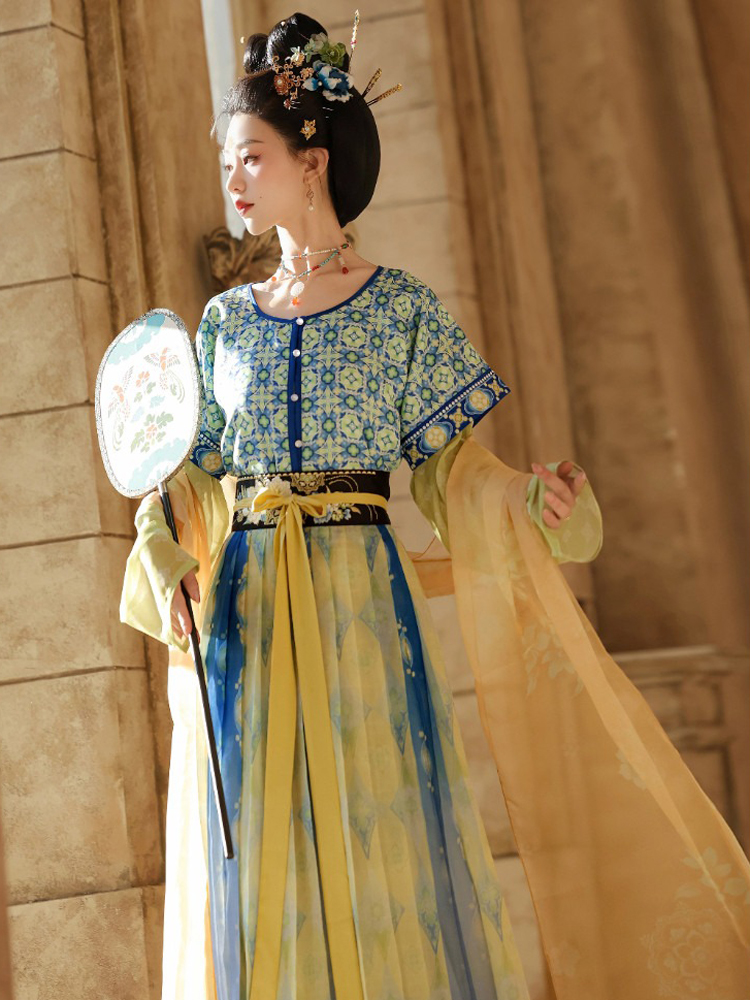 New Women Tang Dynasty Hanfu Qiyao Ruqun Spring Classical Dress