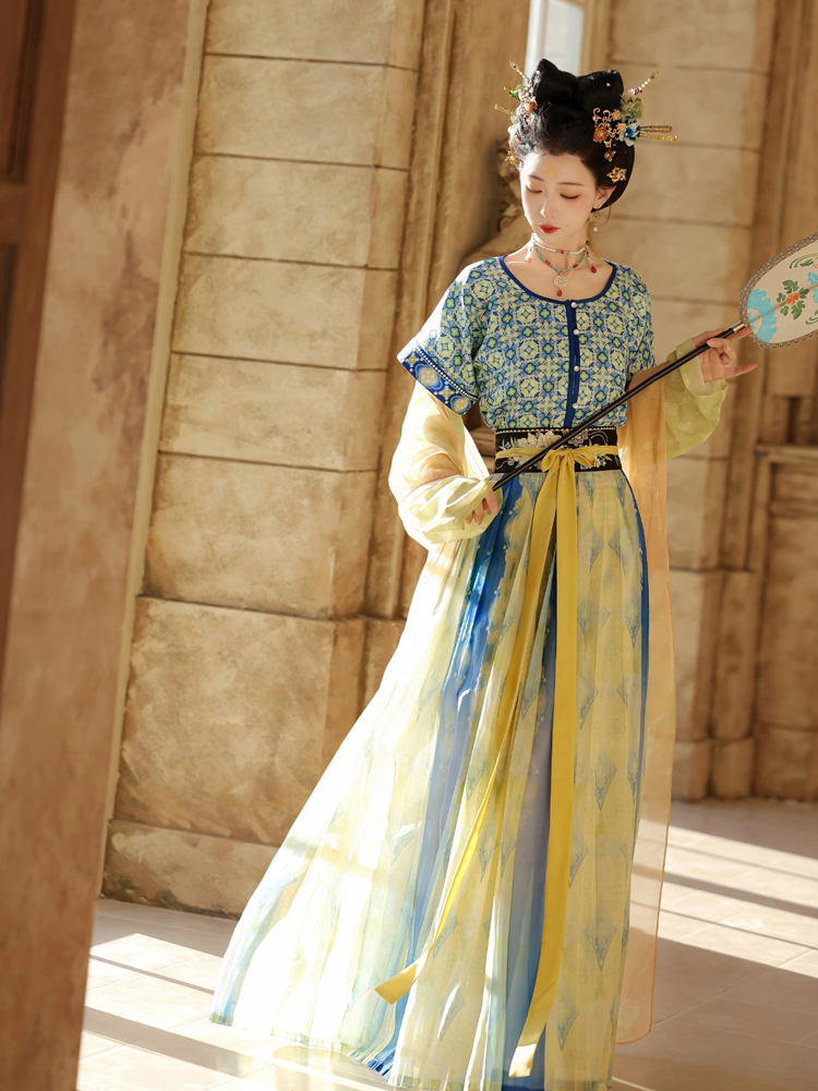 New Women Tang Dynasty Hanfu Qiyao Ruqun Spring Classical Dress
