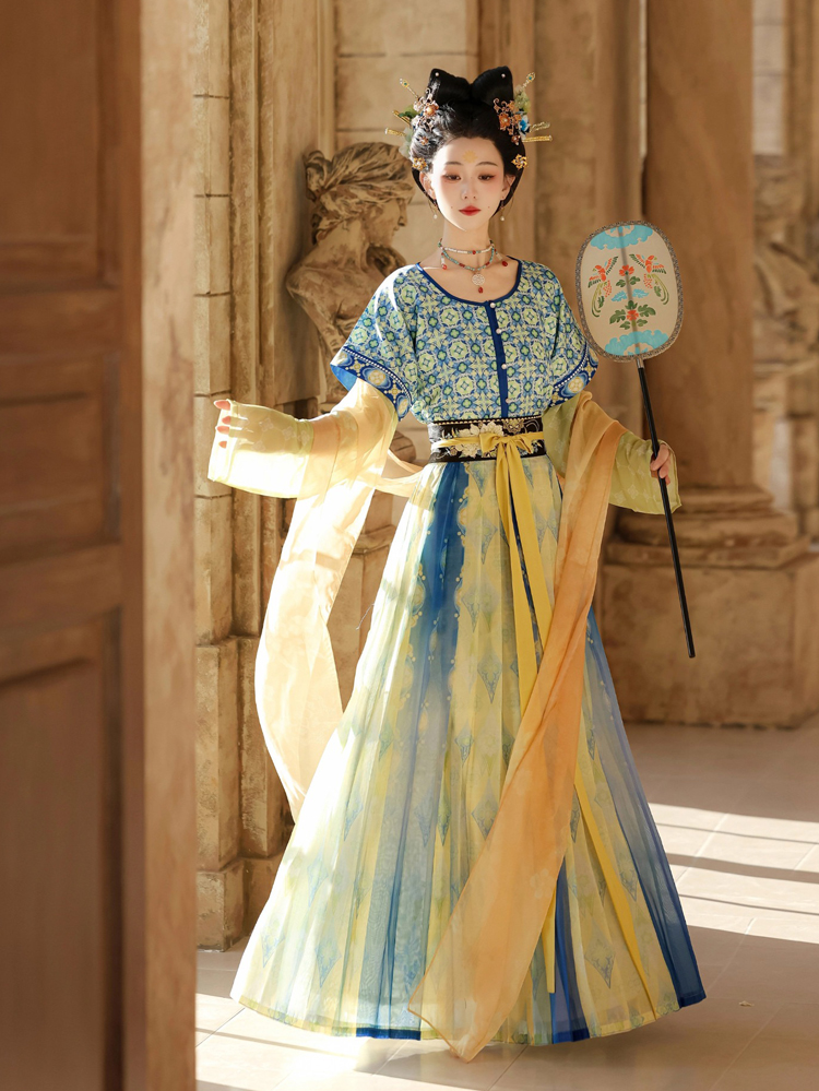 New Women Tang Dynasty Hanfu Qiyao Ruqun Spring Classical Dress