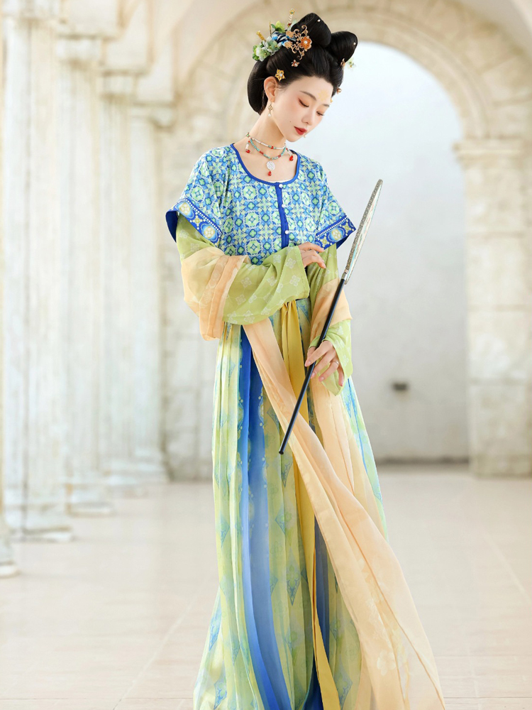 New Women Tang Dynasty Hanfu Qiyao Ruqun Spring Classical Dress
