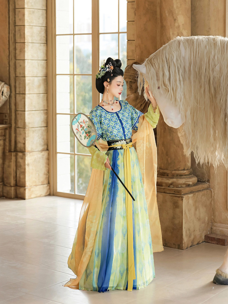 New Women Tang Dynasty Hanfu Qiyao Ruqun Spring Classical Dress
