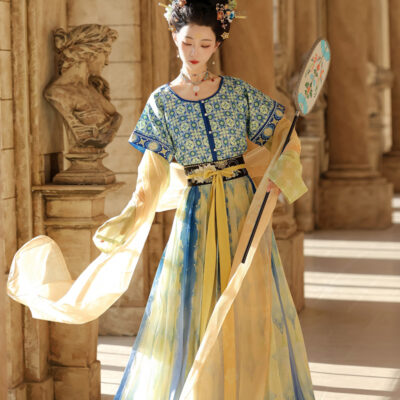 New Women Tang Dynasty Hanfu Qiyao Ruqun Spring Classical Dress