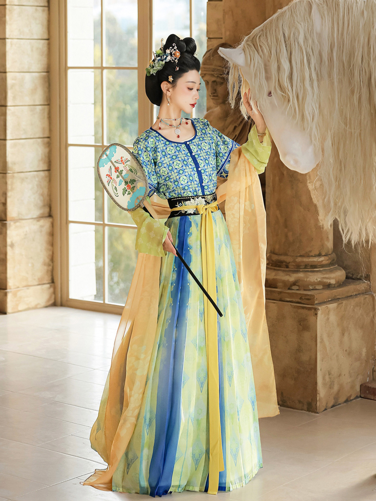 New Women Tang Dynasty Hanfu Qiyao Ruqun Spring Classical Dress