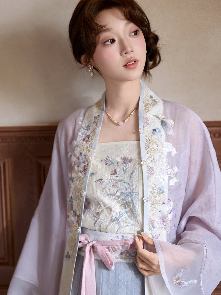 Song Dynasty Style Women Hanfu Summer Casual Retro Artistic Set