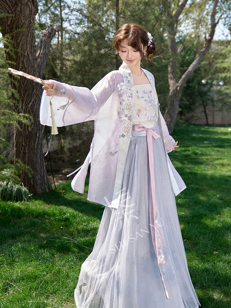 Song Dynasty Style Women Hanfu Summer Casual Retro Artistic Set