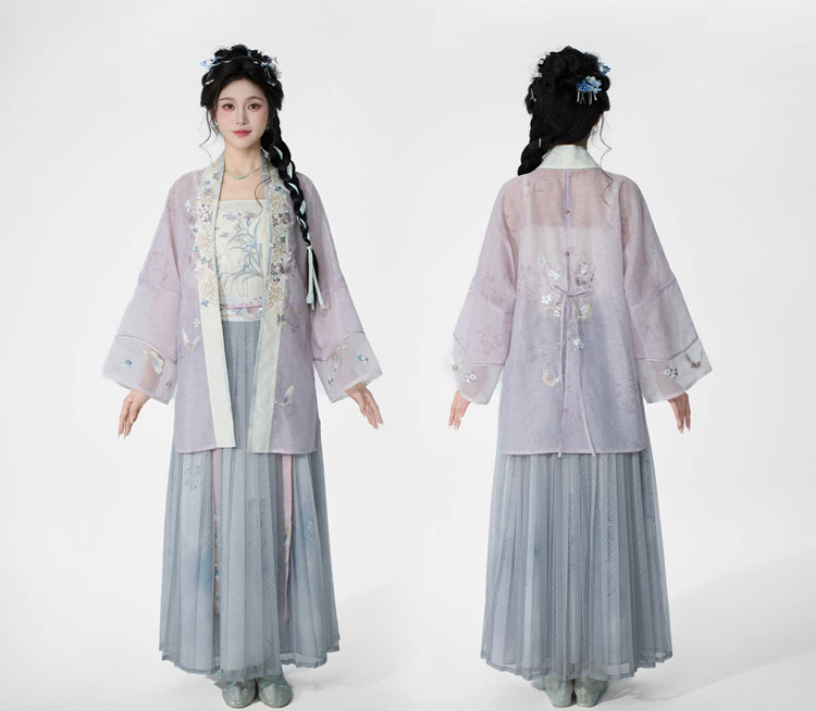 Song Dynasty Style Women Hanfu Summer Casual Retro Artistic Set