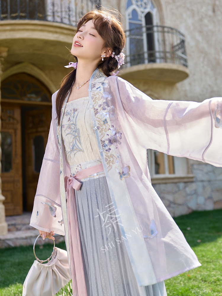 Song Dynasty Style Women Hanfu Summer Casual Retro Artistic Set