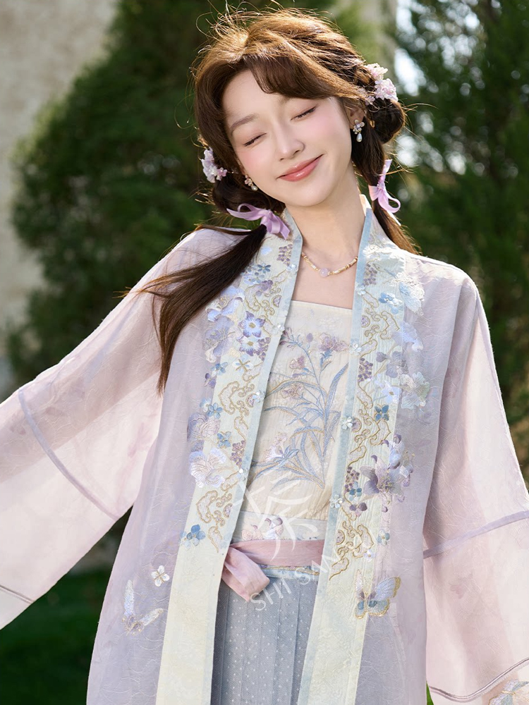 Song Dynasty Style Women Hanfu Summer Casual Retro Artistic Set