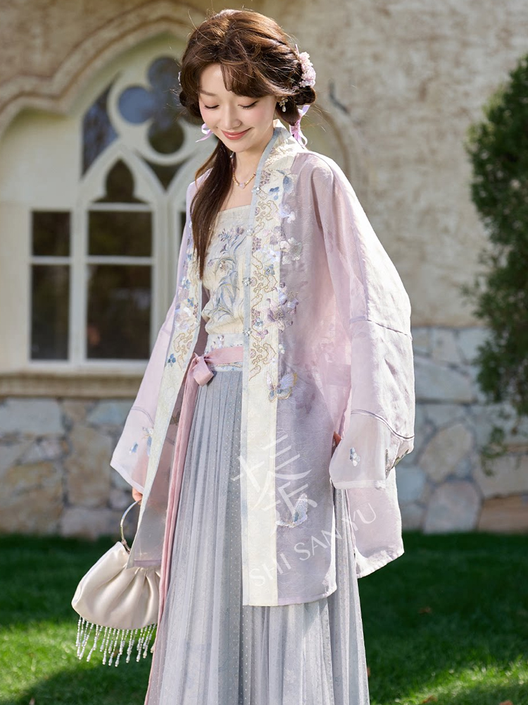 Song Dynasty Style Women Hanfu Summer Casual Retro Artistic Set