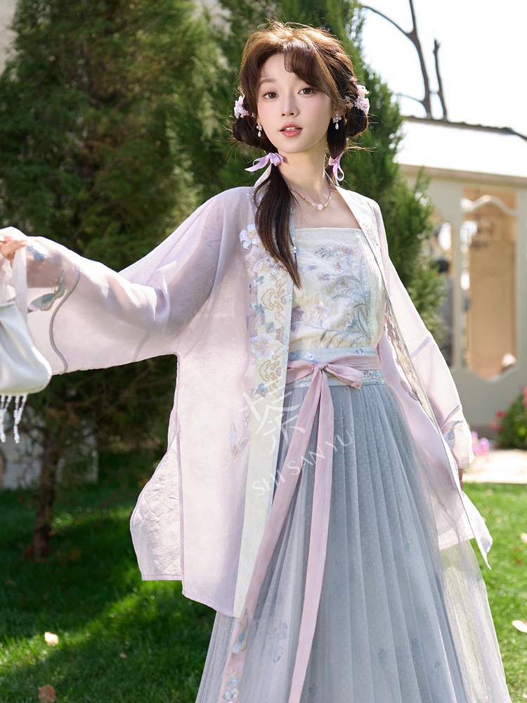 Song Dynasty Style Women Hanfu Summer Casual Retro Artistic Set